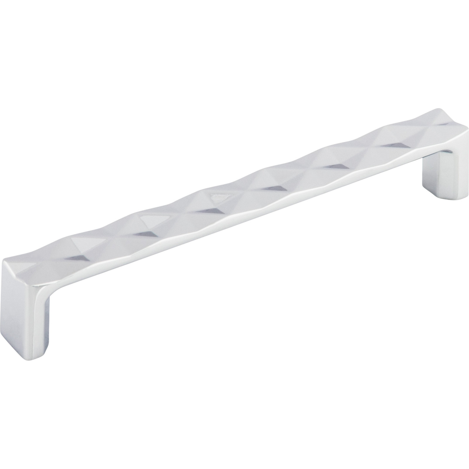 Quilted Bar Cabinet Pull, Polished Chrome, 6 5/16" Center to Center