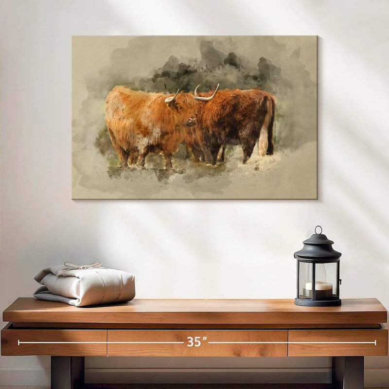 Brampt Highland Cows, H 16 po x l 24 po