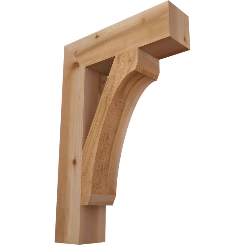 Support en bloc de cèdre rouge occidental l 5 1/2 po x P 24 po x H 36 po, Cèdre rouge, Lisse, H 36 po x l 5,5 po x P 24 po