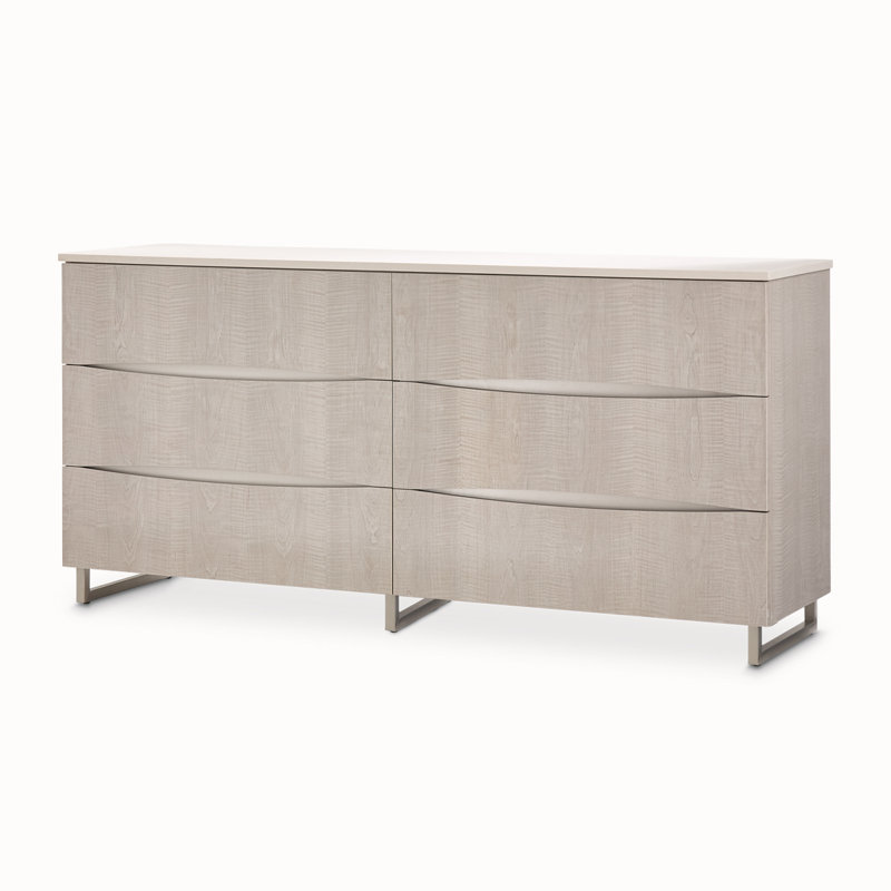 Marin 72" Wide 6-Drawer Dresser - Greige