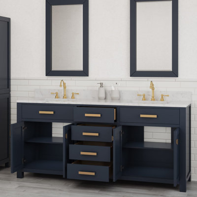 Minnetrista Bathroom Vanity with Marble Top