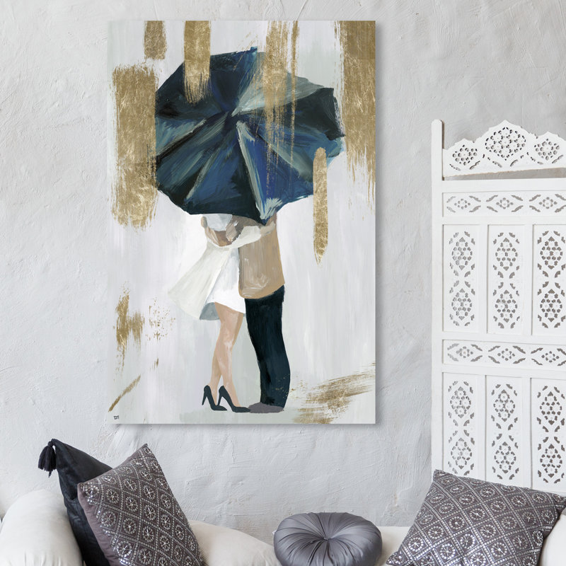 «Under the Rain», peinture sur toile, H 45 po x l 30 po x P 1,5 po