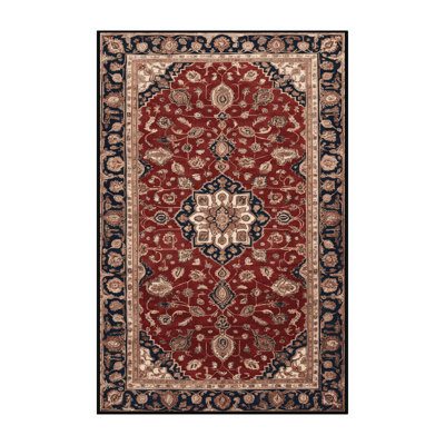 Machine Washable Persian Black Area Rug