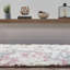 Tapis rose en laine noué à la main-991256919
