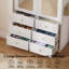 Armoire-penderie à miroir 3 portes avec 3 tiroirs et tablettes réglables 15,75 po