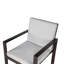 Ensemble de table et chaises d'extérieur en rotin avec coussins de patio amovibles, brun foncé