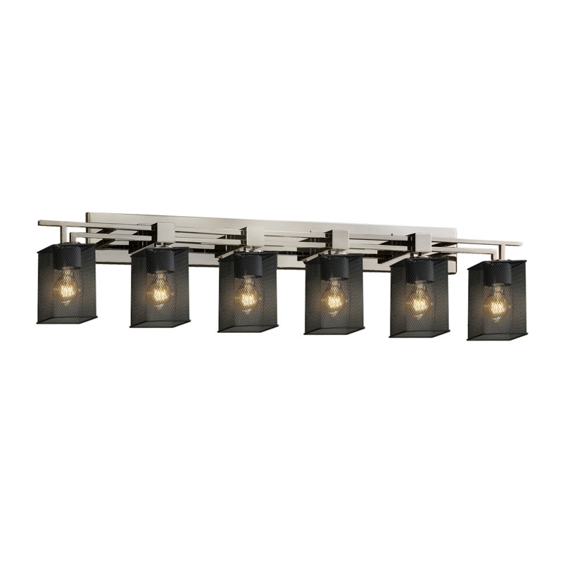 Éclairage pour meuble-lavabo 6 lumières Doster, Nickel brossé