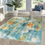 Tapis bleu / crème Lasley-410955412
