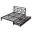 Lit plateforme double avec rangement