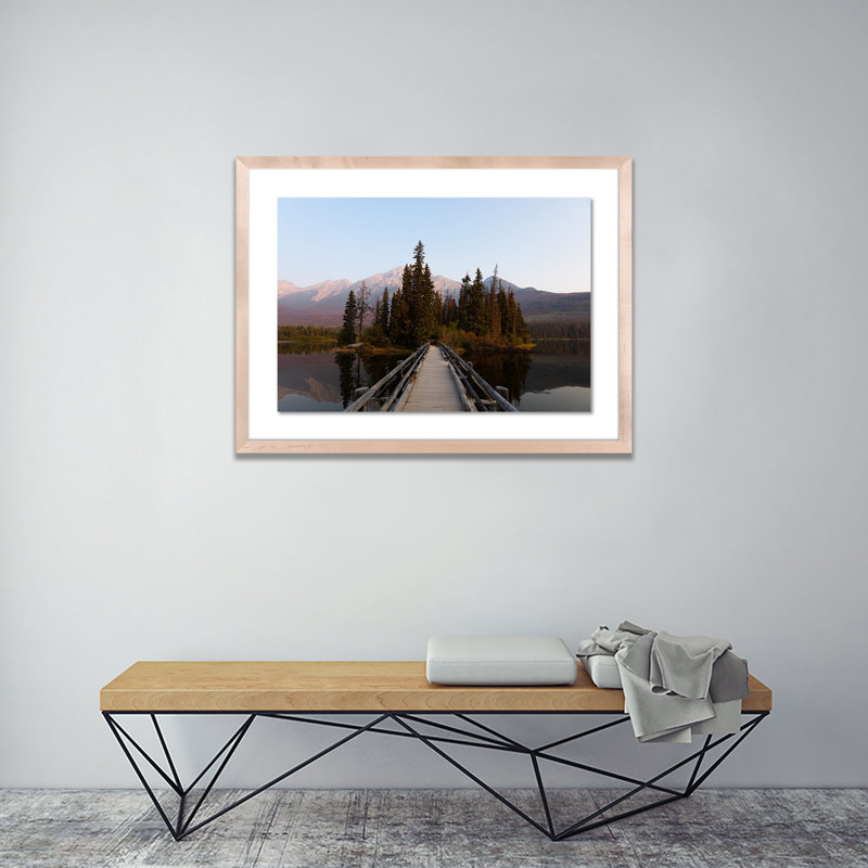 Bridge Pyramid Lake Print by Alexander Iby, Natural, 29" H x 40" W x 2.5" D