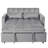 3-In-1 Convertible Sleeper Sofa Bed With Adjustable Backrest,Modern Velvet Pull Out Sofa Bed With 2  Arm Side Pocket And Pillows-319696235