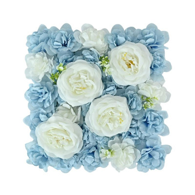 Ensemble de 3 panneaux muraux à fleurs artificielles 15,7 po