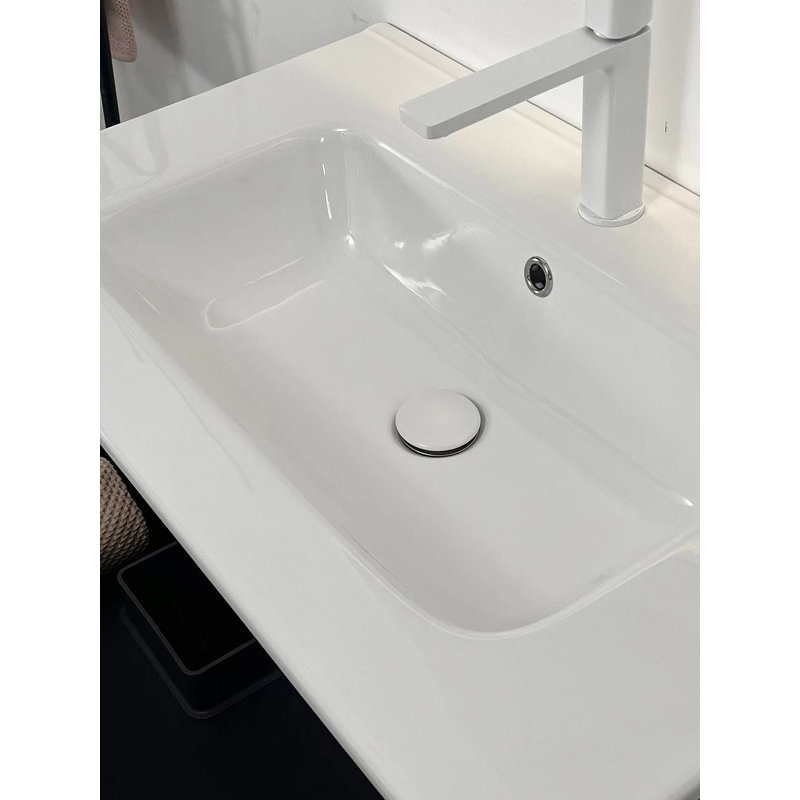 Lavabo de salle de bain 30 "sans armoire NOOR, cuve en céramique blanche NOOR