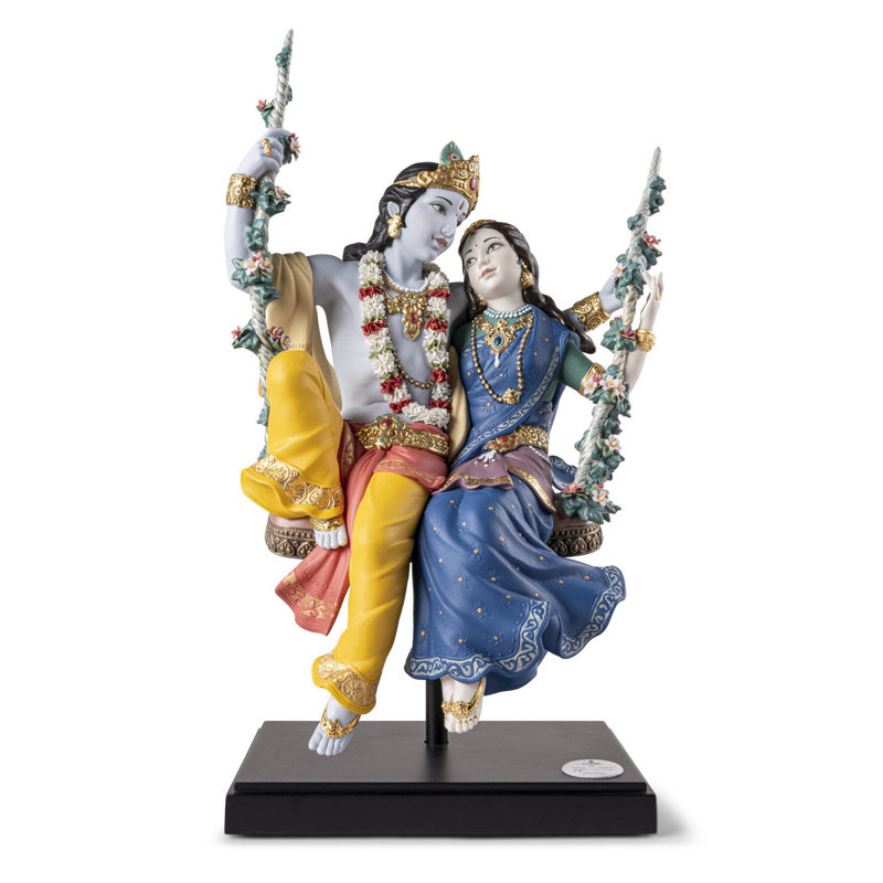 Radha Krishna On A Swing