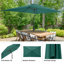 Parasol de patio rectangulaire - Parasol à manivelle 10 pi avec bouton-poussoir inclinable pour meubles d'extérieur, terrasse, jardin ou piscine par Pure Garden (vert forêt)-1752484753