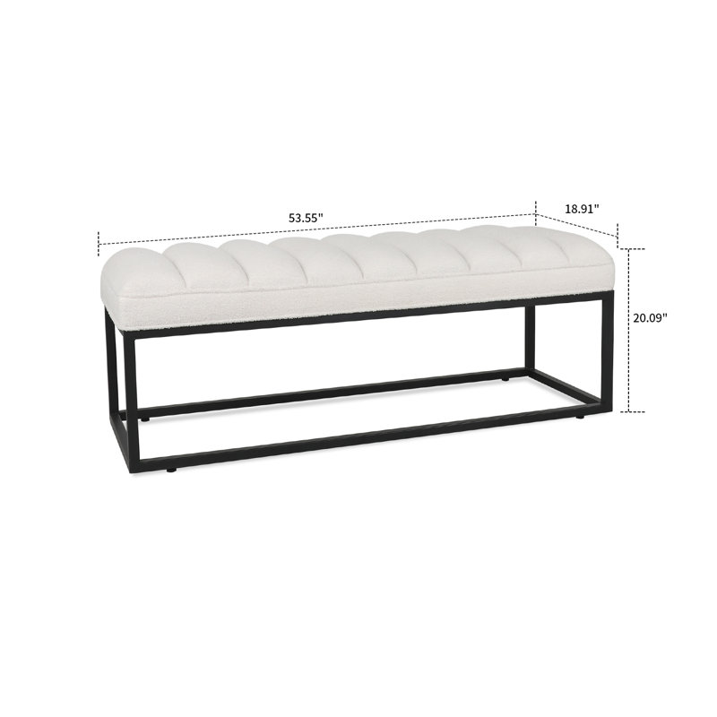 Radita Upholstered Bench, White