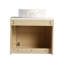 Meuble-lavabo mural de 24 pouces avec lavabo d'art en céramique et porte à fermeture en douceur, peu encombrant et élégant