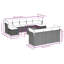  Ensemble de canapé de patio 11 pièces avec coussins en rotin de polyester noir