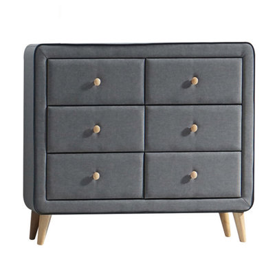 Commode double rembourrée 6 tiroirs