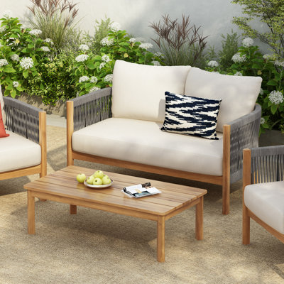 Harrill Outdoor 2-Piece Conversation Set With Cushions