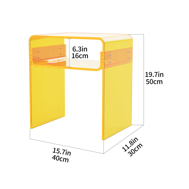 Table de bout, table de chevet et petite table de bout Devontre, Jaune