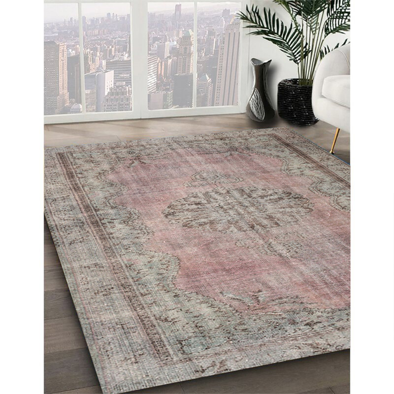 Tapis 100% traditionnel lavable à la machine 2133, Carré 5 pi