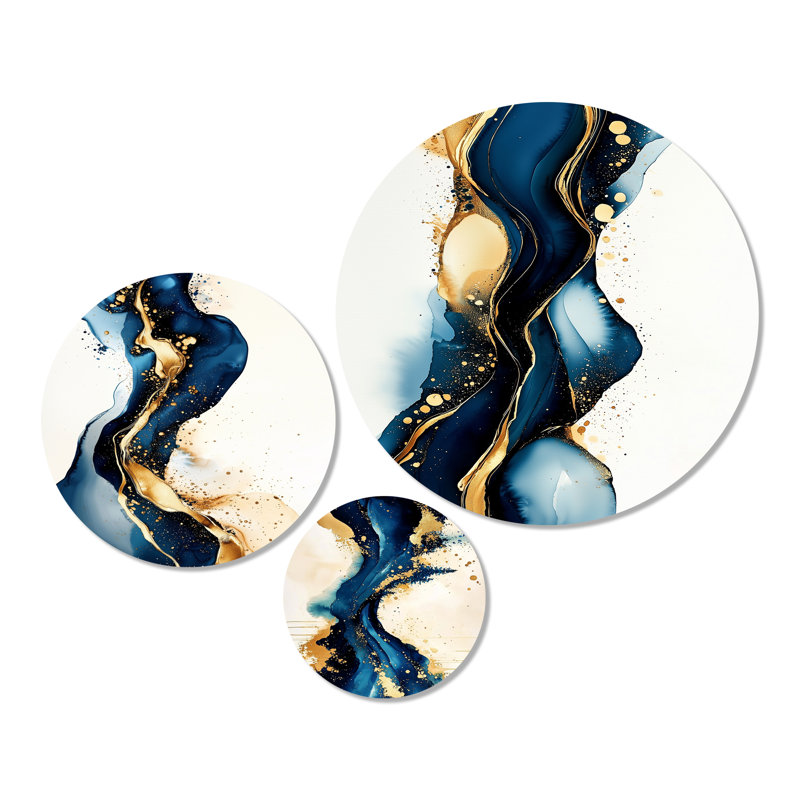 Décoration murale en métal 3 pièces Galaxy Majestic