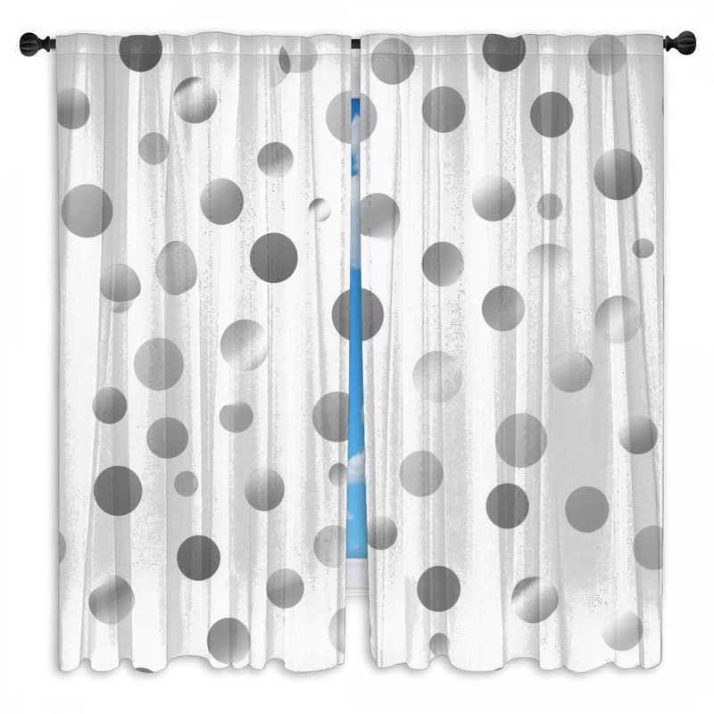 Paire de rideaux obscurcissant à pois - 2 panneaux, 20 po x 50 po - 2 panneaux, Transparent