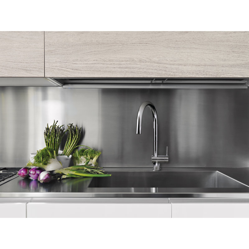 Azure Pull-Down Kitchen Faucet With C-Spout, Chrome