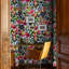 Scandinavian Folk Art Floral Wallpaper Pink