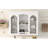 Wall-Mounted Bathroom Medicine Cabinet with 2 Glass Doors | Over-The-Toilet Space Saver, Ample Storage for Essentials