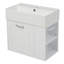 Meuble-lavabo mural de 21,8 po avec lavabo, armoire flottante murale, grand tiroir, tablette réglable, porte-papier hygiénique, système de fermeture en douceur-691323866