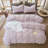 DONEUS Striped Duvet Cover Set 100% Washed Cotton Linen Like Soft Feelling Breathable Bedding-113054933-118101062