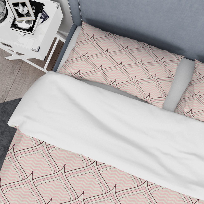 Modern & Contemporary Polyester Twill Abstract Duvet Cover, Twin Duvet Cover + 1 Sham