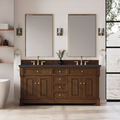 Meuble-lavabo double 72 po avec dessus Brookfield