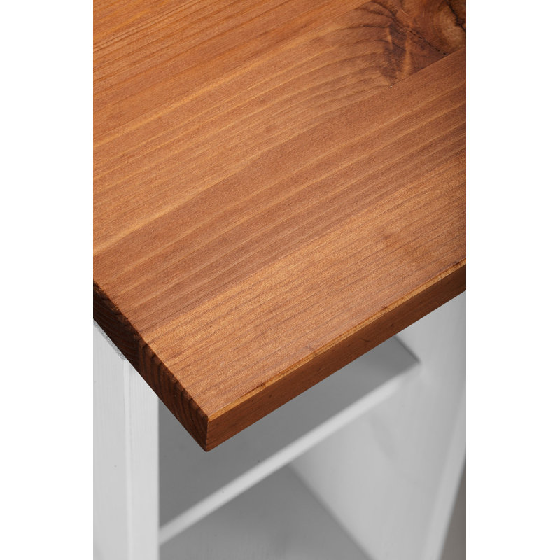 Edgarton 85cm Kitchen Pantry, White/Honey