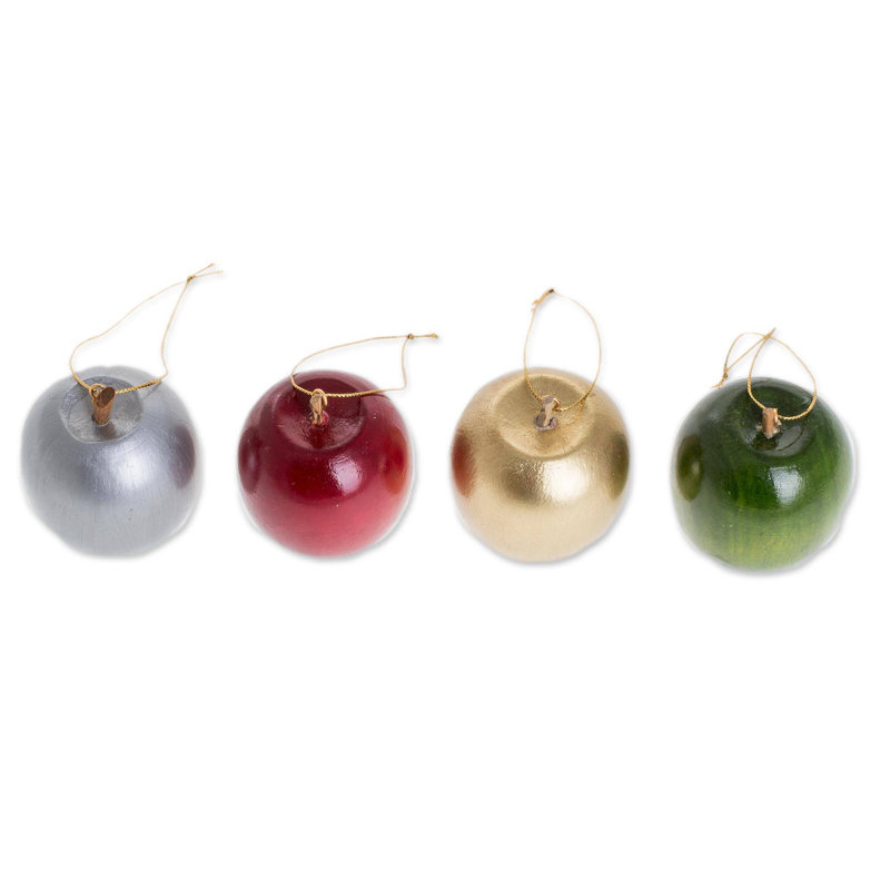Ornement boule en bois recyclé magnifique verge