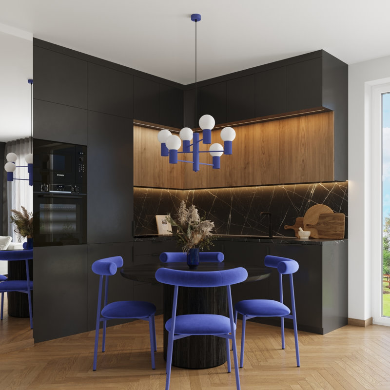 Wynnwood 6 - Light Chandelier, Ultramarine