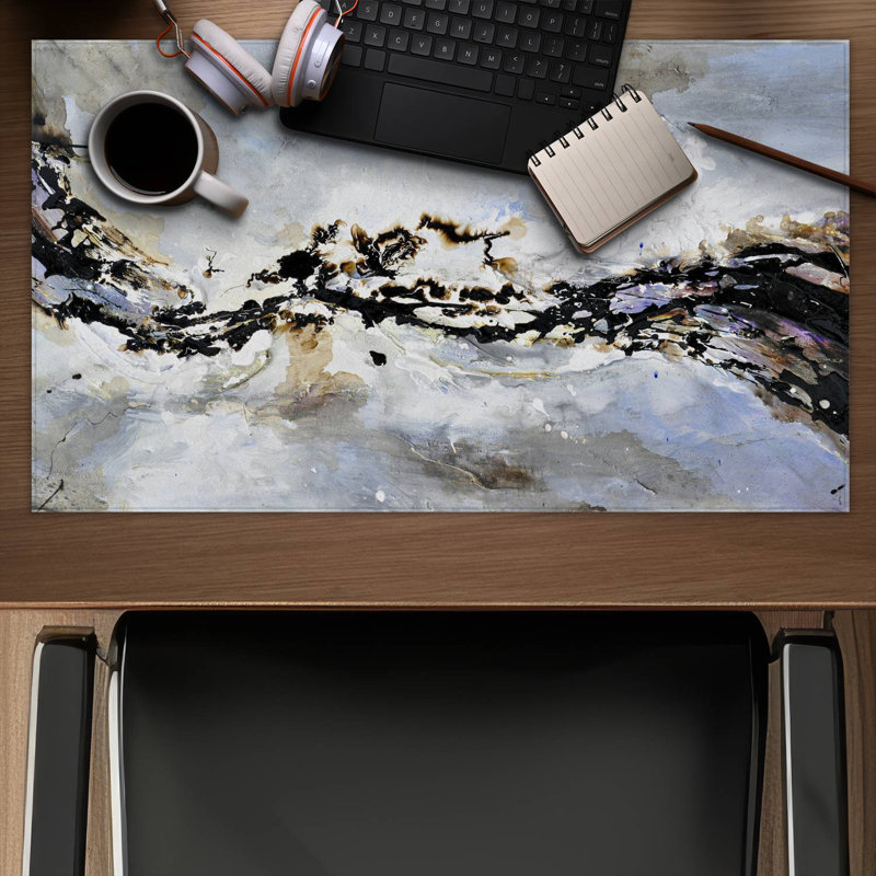 Texturized abstract wave - 14.00"x24.25" Desk mat