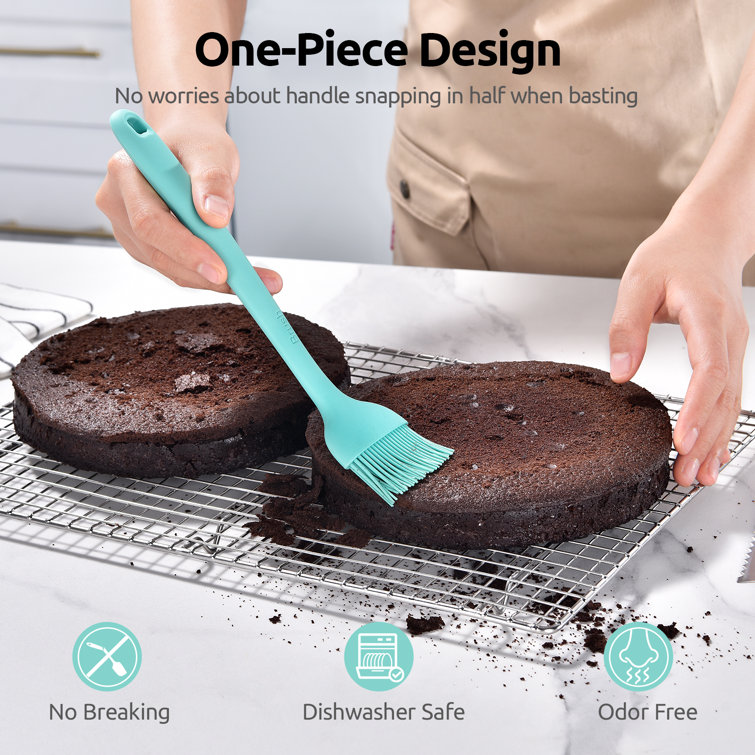 Silicone Spatula and Brush Set of 2 Baking and Cooking Utensils Basting and  Pastry, Heat-Resistant, Flexible, Non-Stick