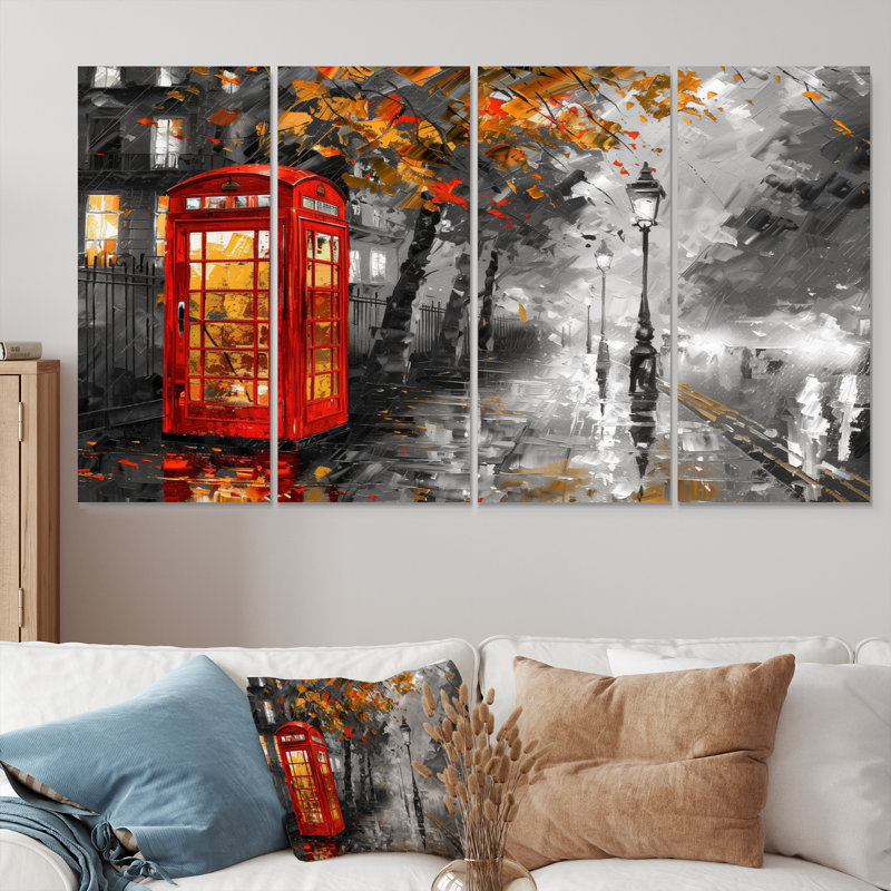 Victoire - Ensemble de décoration murale cabine téléphonique, H 28 po x l 48 po