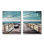 Tranquil Pier Dock Beach Clear Blue Sky Illustration by Ashley Aldridge - 2 Piece Painting Set
