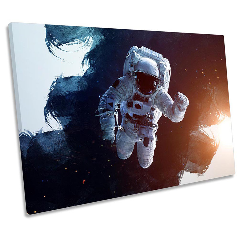 Astronaut Space Man - Wrapped Canvas Print, 50.8cm H x 76.2cm W