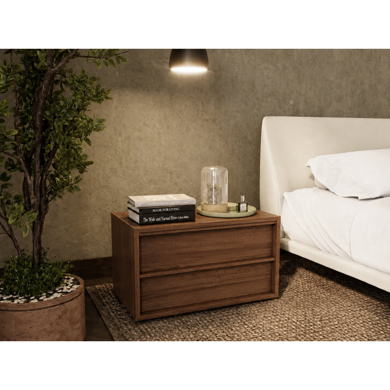 Jane 2 - Drawer Nightstand, Walnut, Left