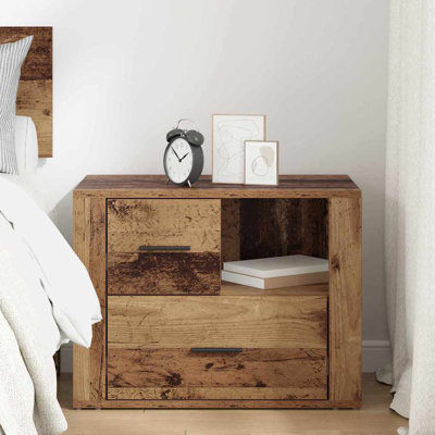 35cm W Manufactured Wood Bedside Table