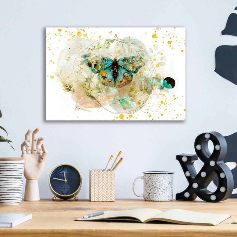 «Blue Evolution» par Roozbeh Bahramali, art mural en verre acrylique, H 12 po x l 16 po x P 0,13 po