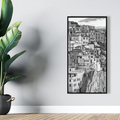 Manarola In Italy Print On Canvas