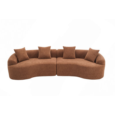 Canapé modulaire incurvé à compression Compression, canapé-lit en chenille haute densité 30D pour appartement, salon, L 110 po