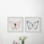 « blue and pink butterfly » par marmont hill-ensemble de 2 reproductions d’art encadrées sur papier