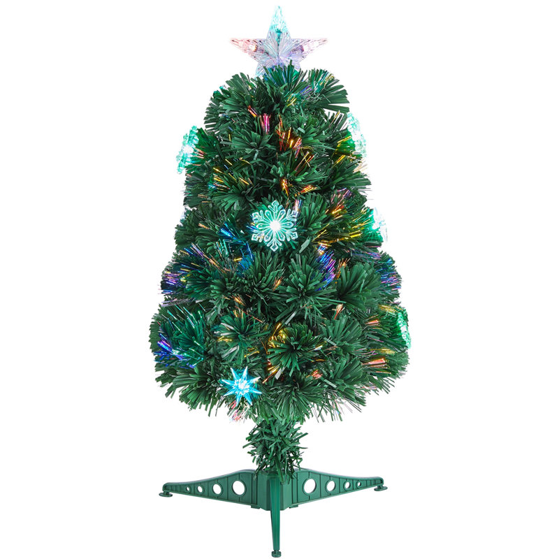 Lighted Artificial Spruce Christmas Tree, 2' H